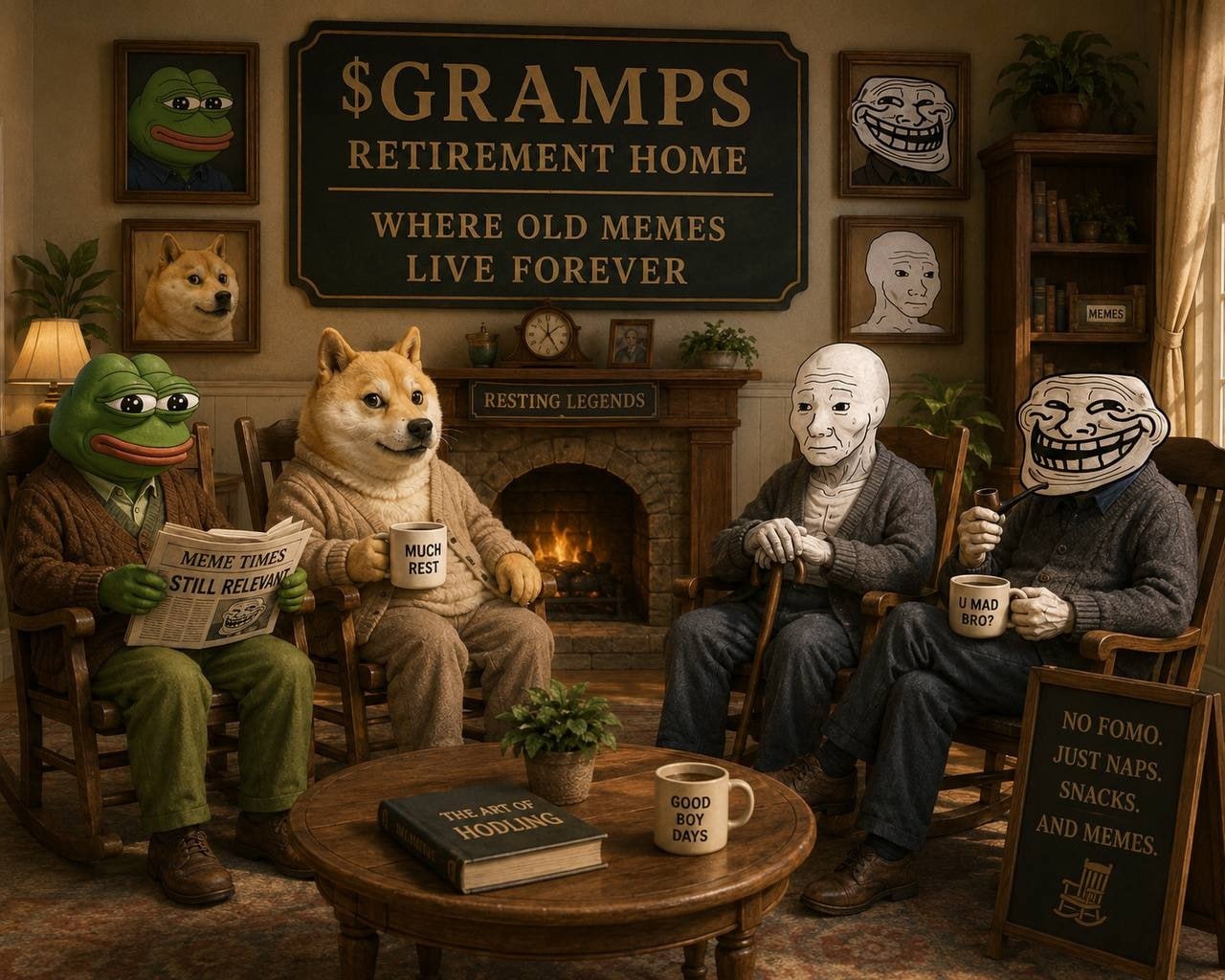 Retired crypto meme characters